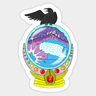 Stormy crystal ball Sticker